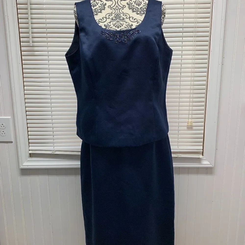 Kasper 2 Piece Skirt Set in Blue Size 16